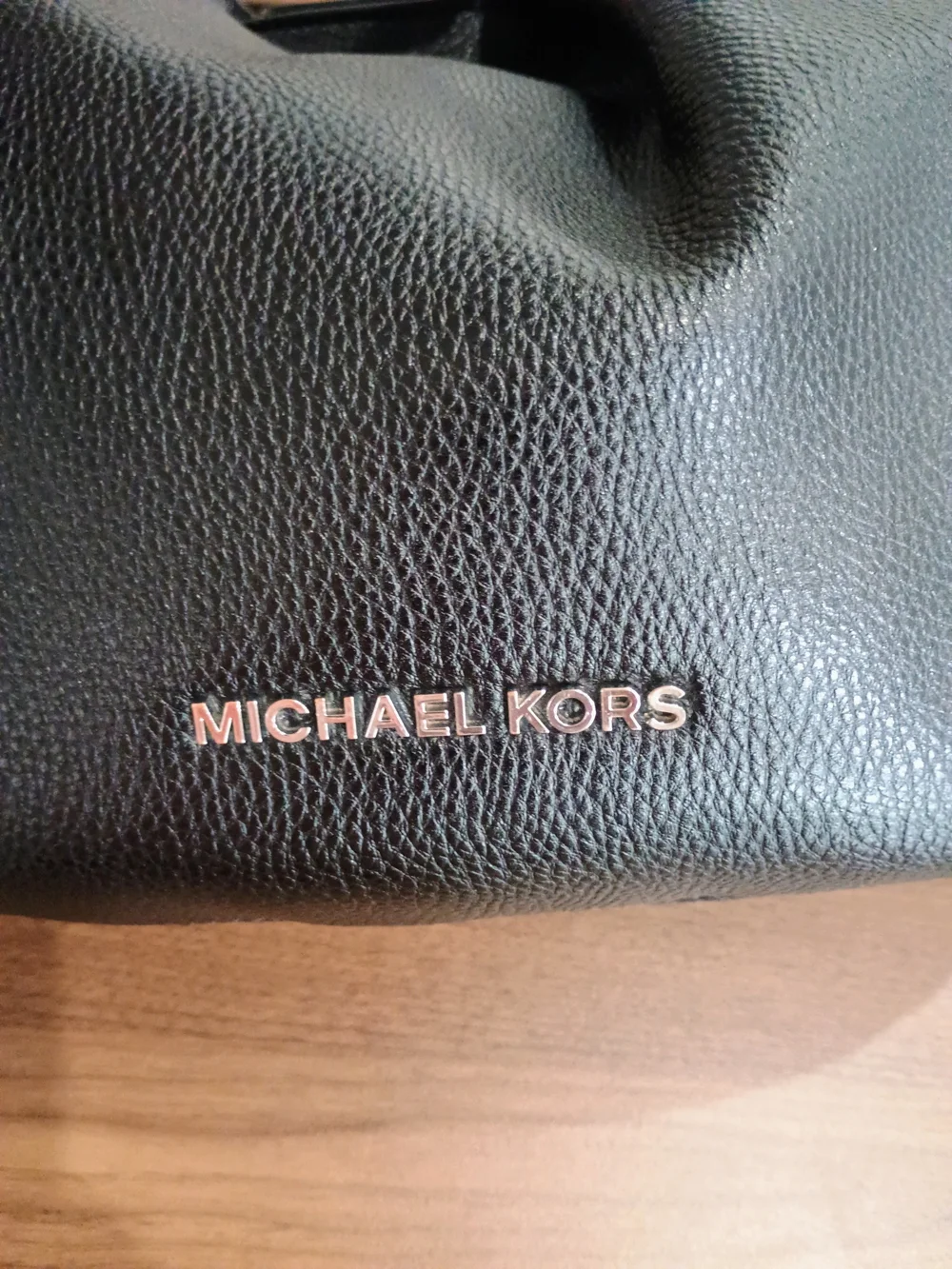 Michael Kors Black Pebbled Leather Hobo with Silver Hardware